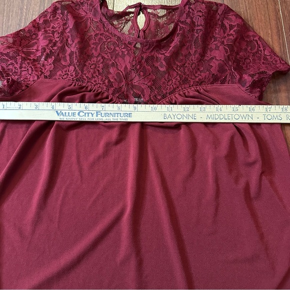 ❌SOLD❌Express Women's Size SP Lace Sweetheart Neckline Short Sleeves Round Neck - Picture 6 of 8